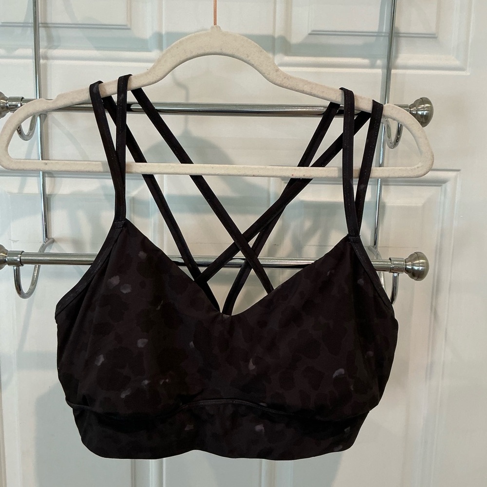 All in Motion Black Leopard Sports Bra